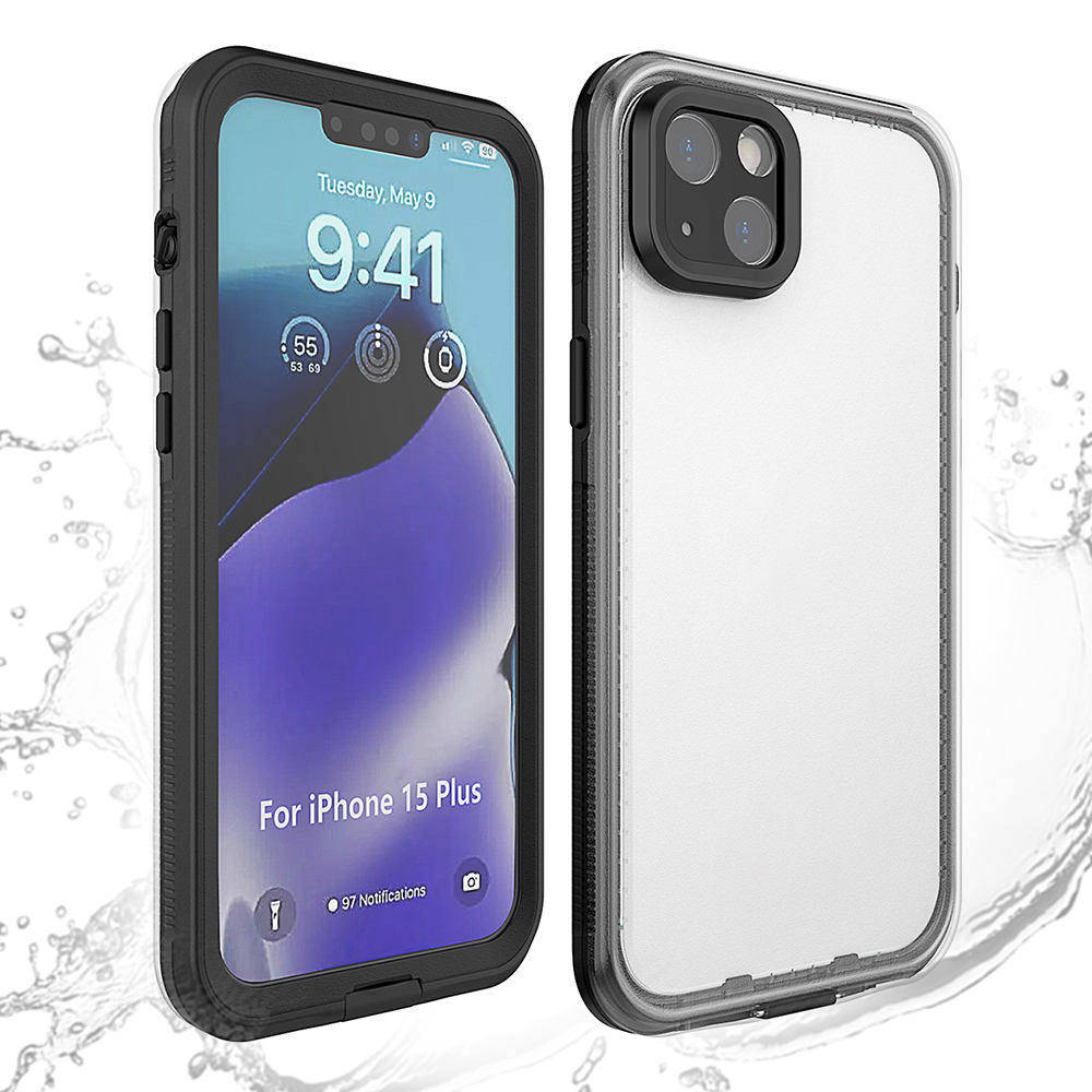 

IP68 Wasserdicht - Schwarz / Transparent, iPhone 15