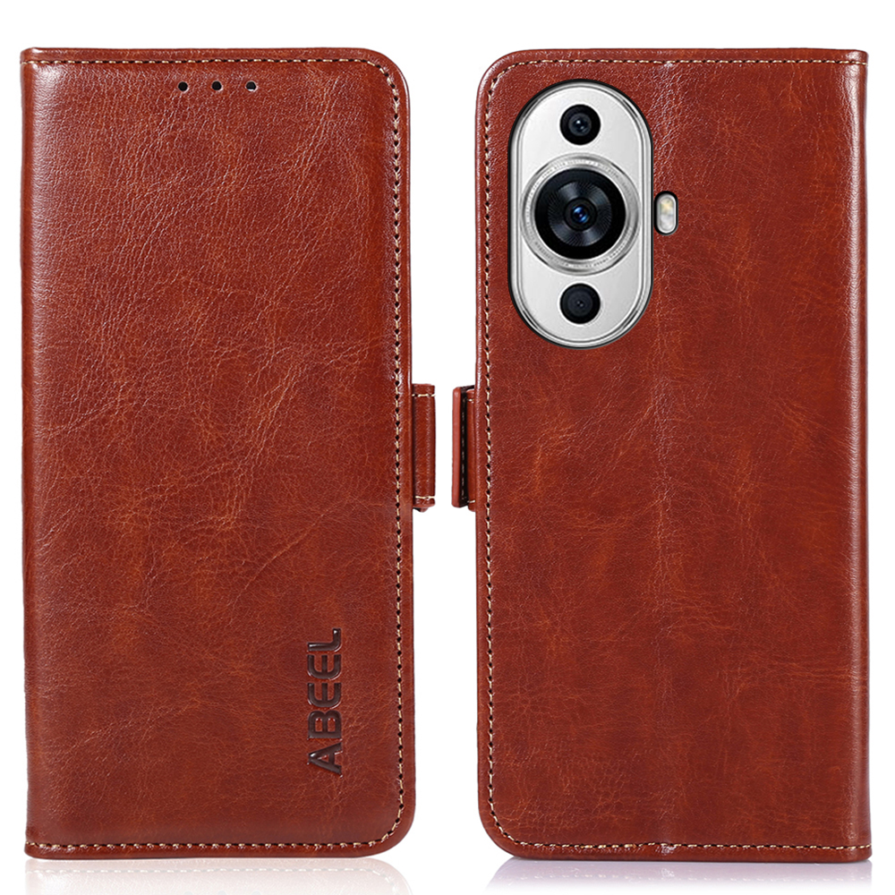 

ABEEL Für Huawei Nova 11 pu Leder -telefonhülle Verrückte Pferdestruktur Wallet Stand Telefonabdeckung - Braun, Huawei nova 11