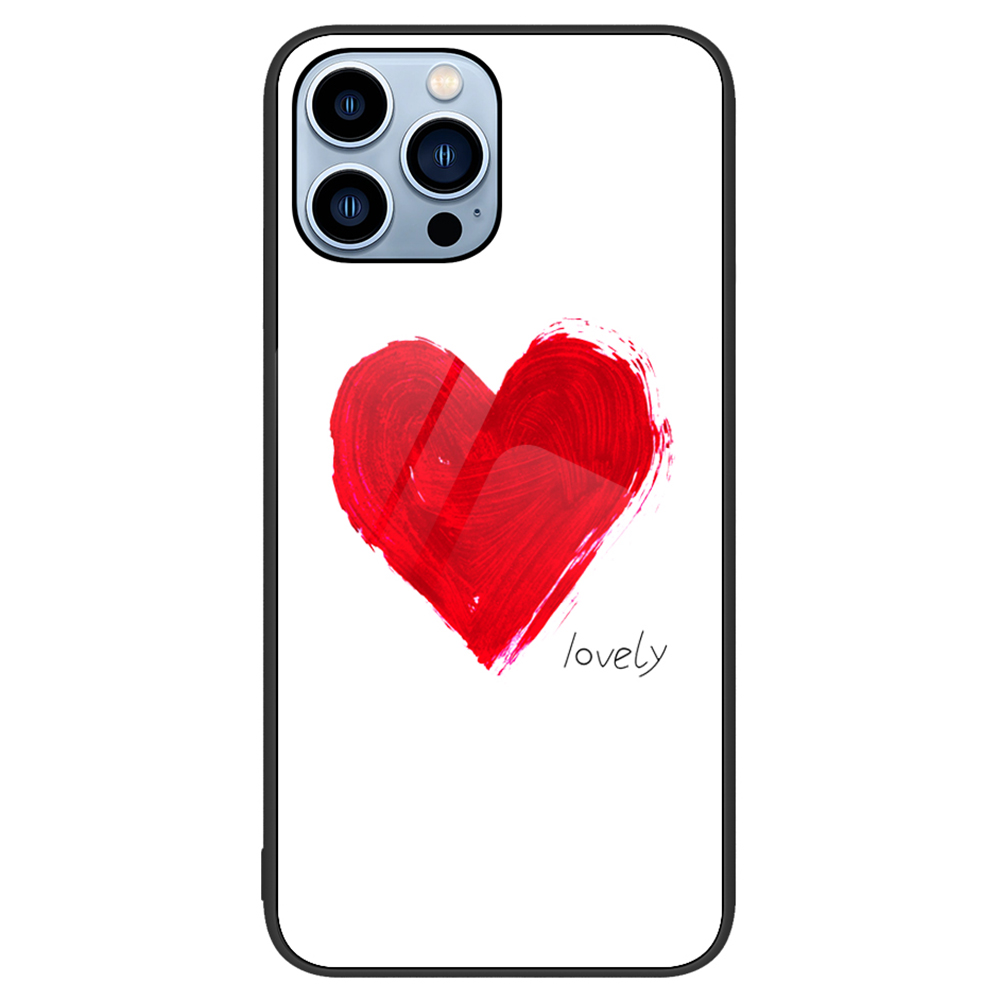 

Für Das Iphone 15 Pro-muster-drucken Rückzugabdeckung Anti-kratzer Temperierte Glas+pc+tpu-telefonhülle - Schön, iPhone 15 Pro