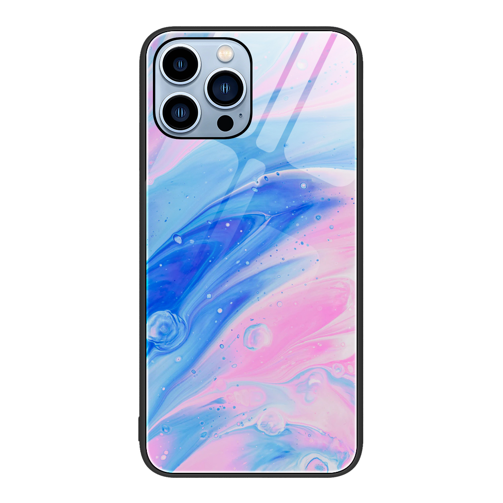 

Für Iphone 15 Pro Temperierte Glas+pc+tpu Anti-drogen-deckung Marmormuster Telefonhülle - DL05, iPhone 15 Pro
