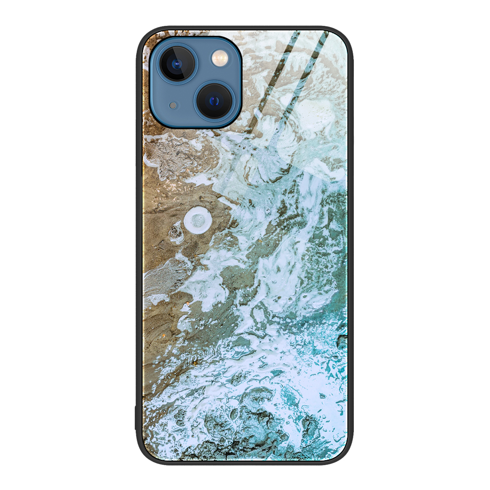 

Für Iphone 15 Marmormuster Telefonhülle Temperiertes Glas+pc+tpu Anti-kratzerabdeckung - DL06, iPhone 15