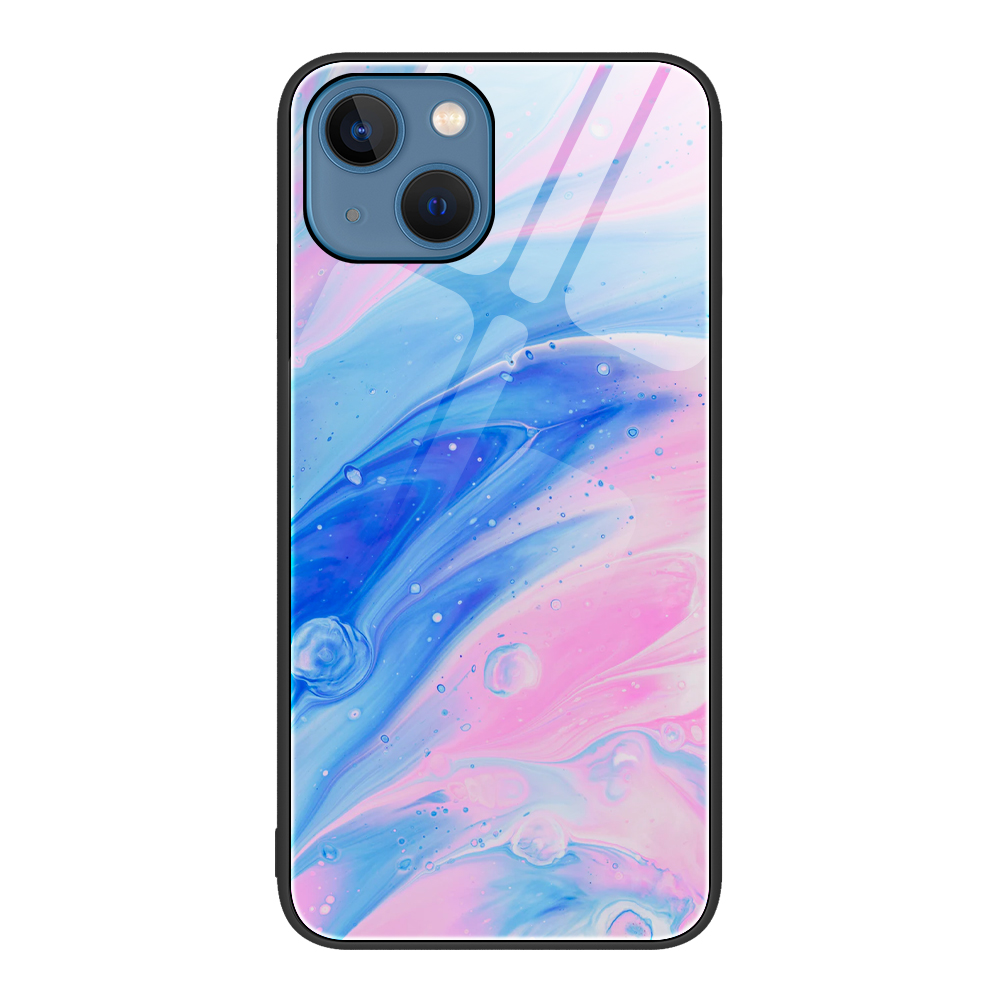 

Für Iphone 15 Marmormuster Telefonhülle Temperiertes Glas+pc+tpu Anti-kratzerabdeckung - DL05, iPhone 15
