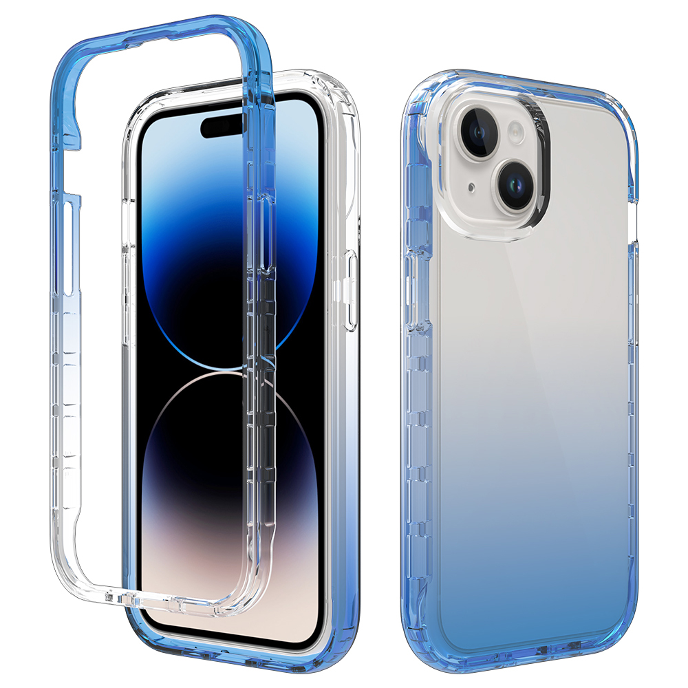 

Für Iphone 15 Schutzhülle Clear Anti-drop Tpu+pc-telefonabdeckung - Gradientenblau, iPhone 15
