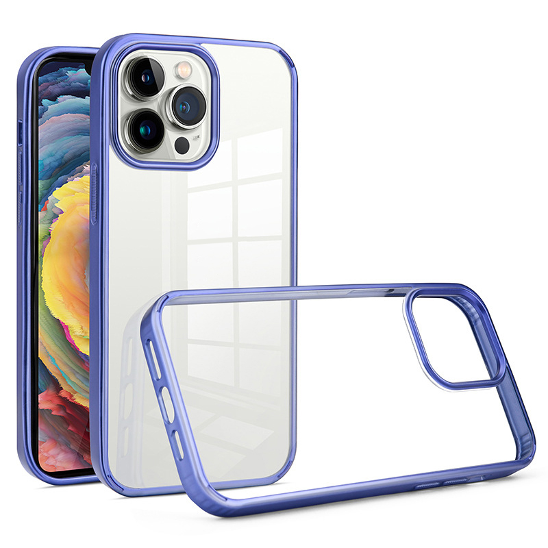 

BulkSourcing Für Iphone 12 Pro Max Max Back Back PC + TPU 2,0 mm Drop -schutz -elektroplatten Telefonabdeckung - Dunkelviolett, iPhone 12 Pro Max