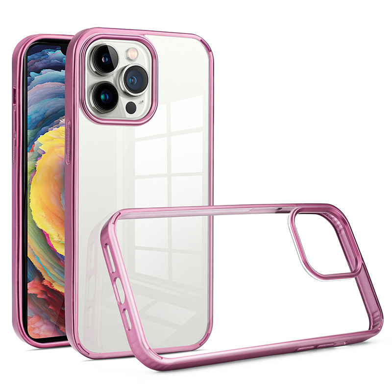 

BulkSourcing Für Iphone 13 Pro Maximal Elektroplattierte Telefonhülle PC + TPU 2,0 mm Protective Clear Deckung - Roségold, iPhone 13 Pro Max