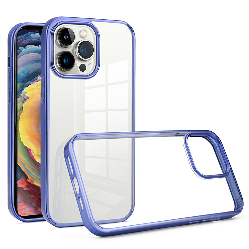 

Bulksourcing Für Iphone 12 / 12 Pro Clear Phone Case Electroplated PC + TPU 2,0 mm Schutzabdeckung - Dunkelviolett, iPhone 12