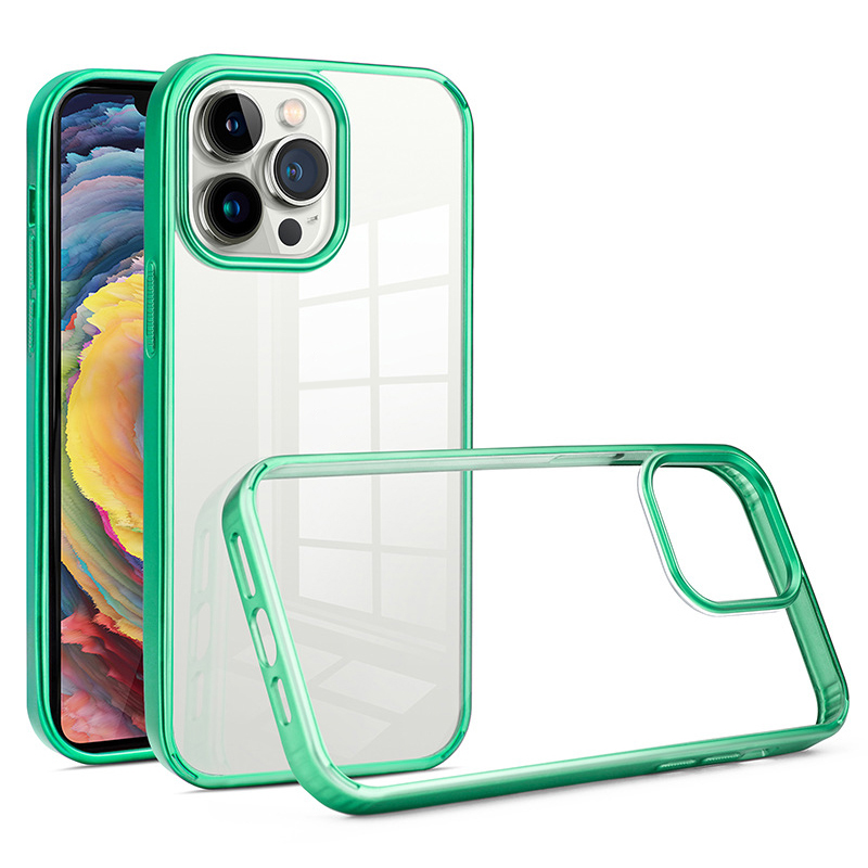 

Bulksourcing Für Iphone 12 / 12 Pro Clear Phone Case Electroplated PC + TPU 2,0 mm Schutzabdeckung - Grün, iPhone 12