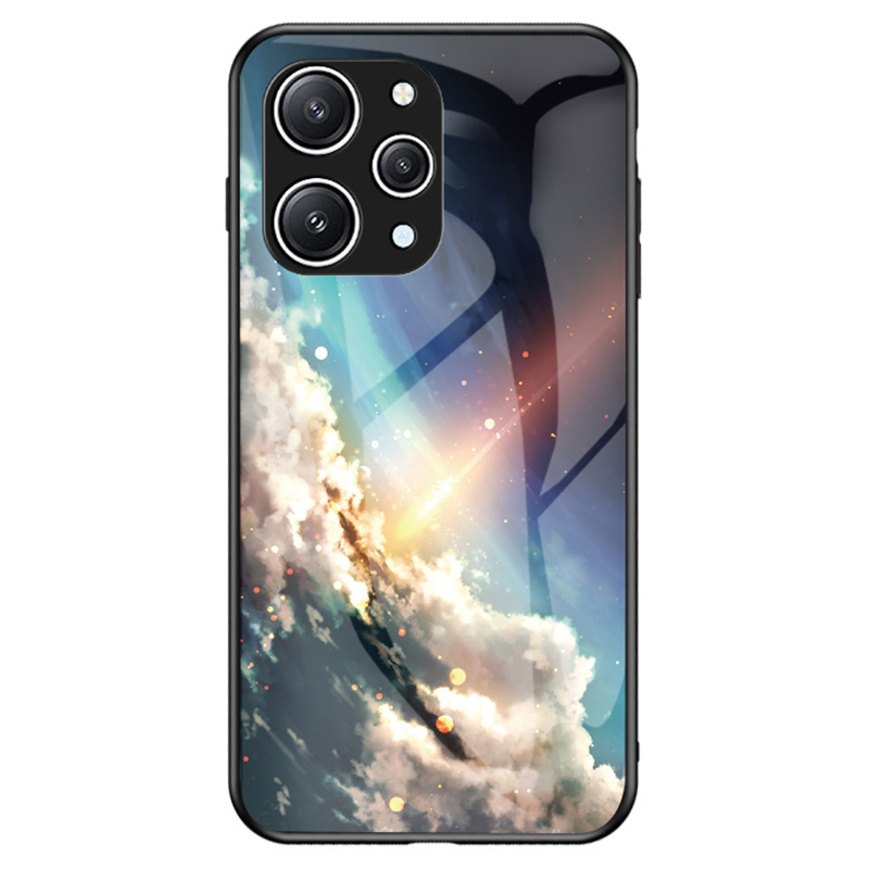 

Für Xiaomi Redmi 12 4G Tempered Glass Starry Sky Muster Deckung PC+TPU Schock Schutzphase - Heller Sternenhimmel, Xiaomi Redmi 12 4G