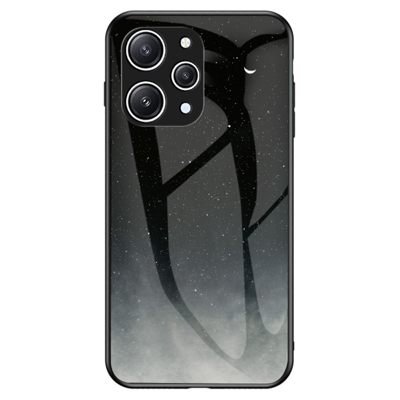

Für Xiaomi Redmi 12 4G Tempered Glass Starry Sky Muster Deckung PC+TPU Schock Schutzphase - Sternenmond, Xiaomi Redmi 12 4G