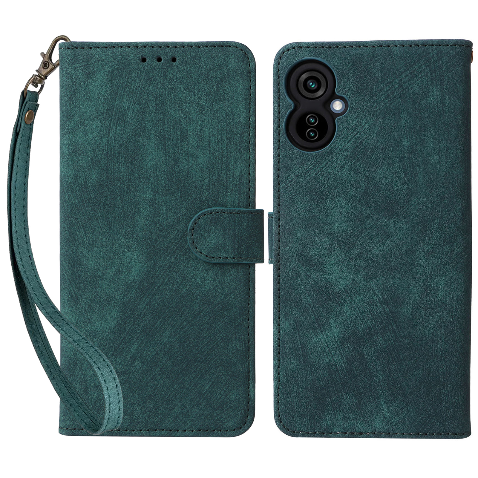

Für Tecno Camon 19 Neo 4G CH6i Anti-fall-telefonabdeckung RFID Blocking Wallet Lederstand Hülle Mit Riemen - Grün, Tecno Camon 19 Neo 4G