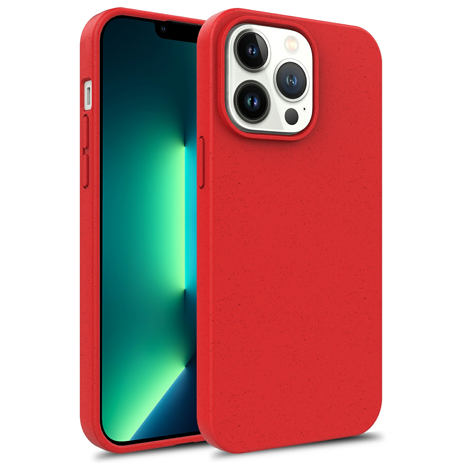 

Für Das Iphone 15 Pro Max Starry Sky Series Biologisch Abbaubarer Koffer Weizenstroh+tpu Matte Telefonabdeckung - Rot, iPhone 15 Pro Max
