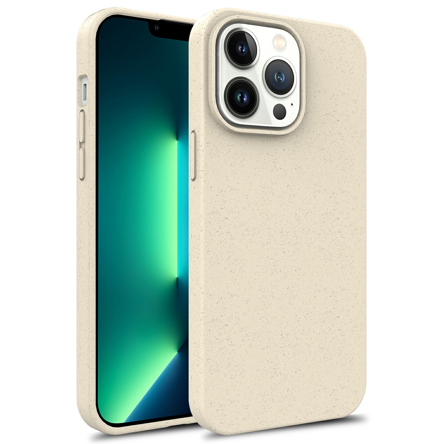 

Für Das Iphone 15 Pro Max Starry Sky Series Biologisch Abbaubarer Koffer Weizenstroh+tpu Matte Telefonabdeckung - Beige, iPhone 15 Pro Max