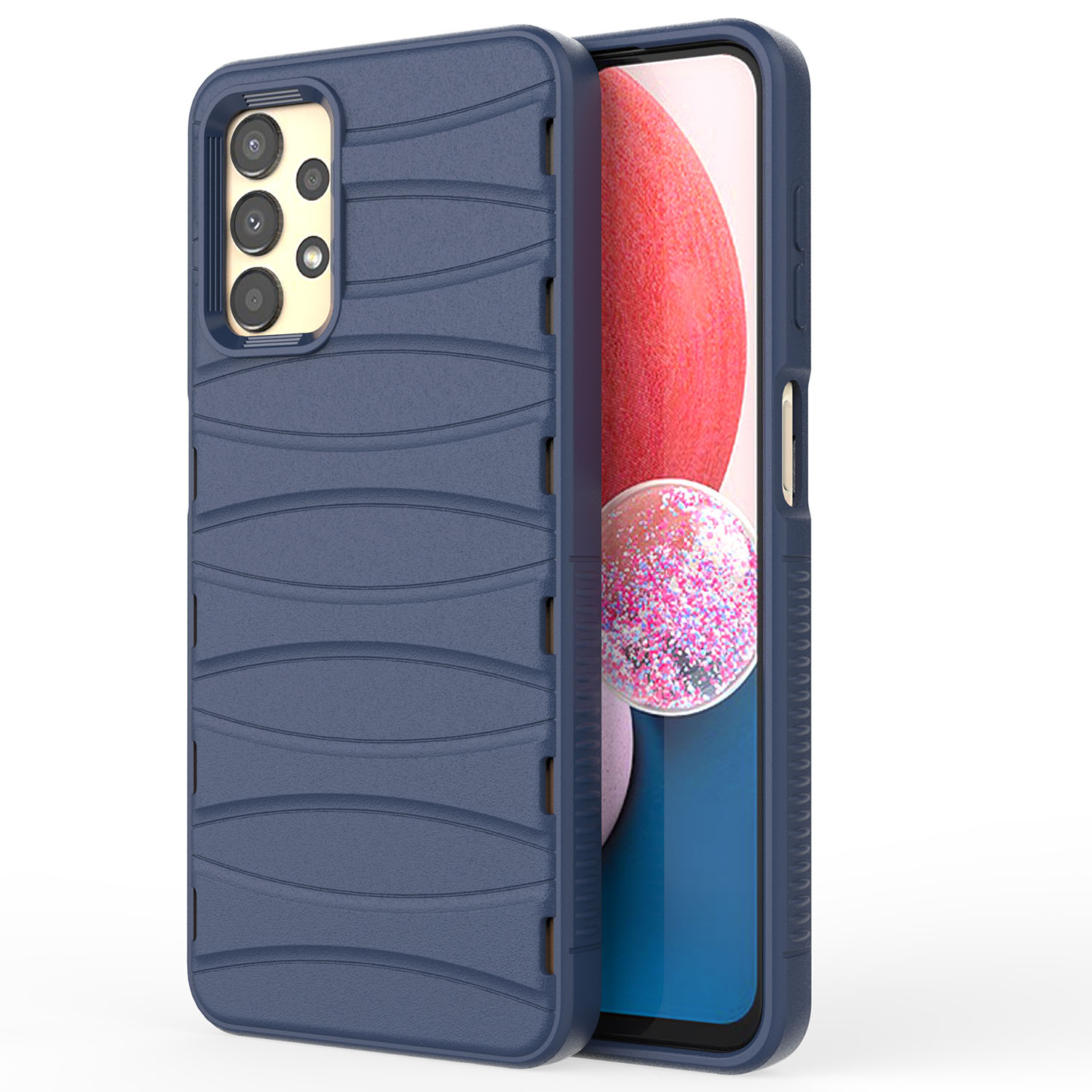 

Bibercas Heat Dissipation Phone Deckung Für Samsung Galaxy A13 4G Schockfeste TPU -telefonhülle - Blau, Galaxy A13 4G