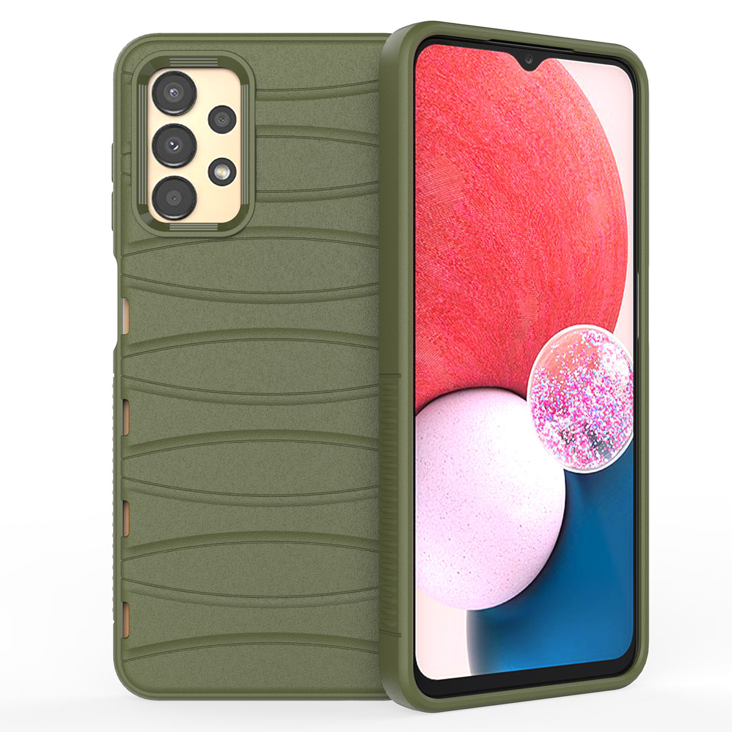 

Bibercas Heat Dissipation Phone Deckung Für Samsung Galaxy A13 4G Schockfeste TPU -telefonhülle - Grün, Galaxy A13 4G