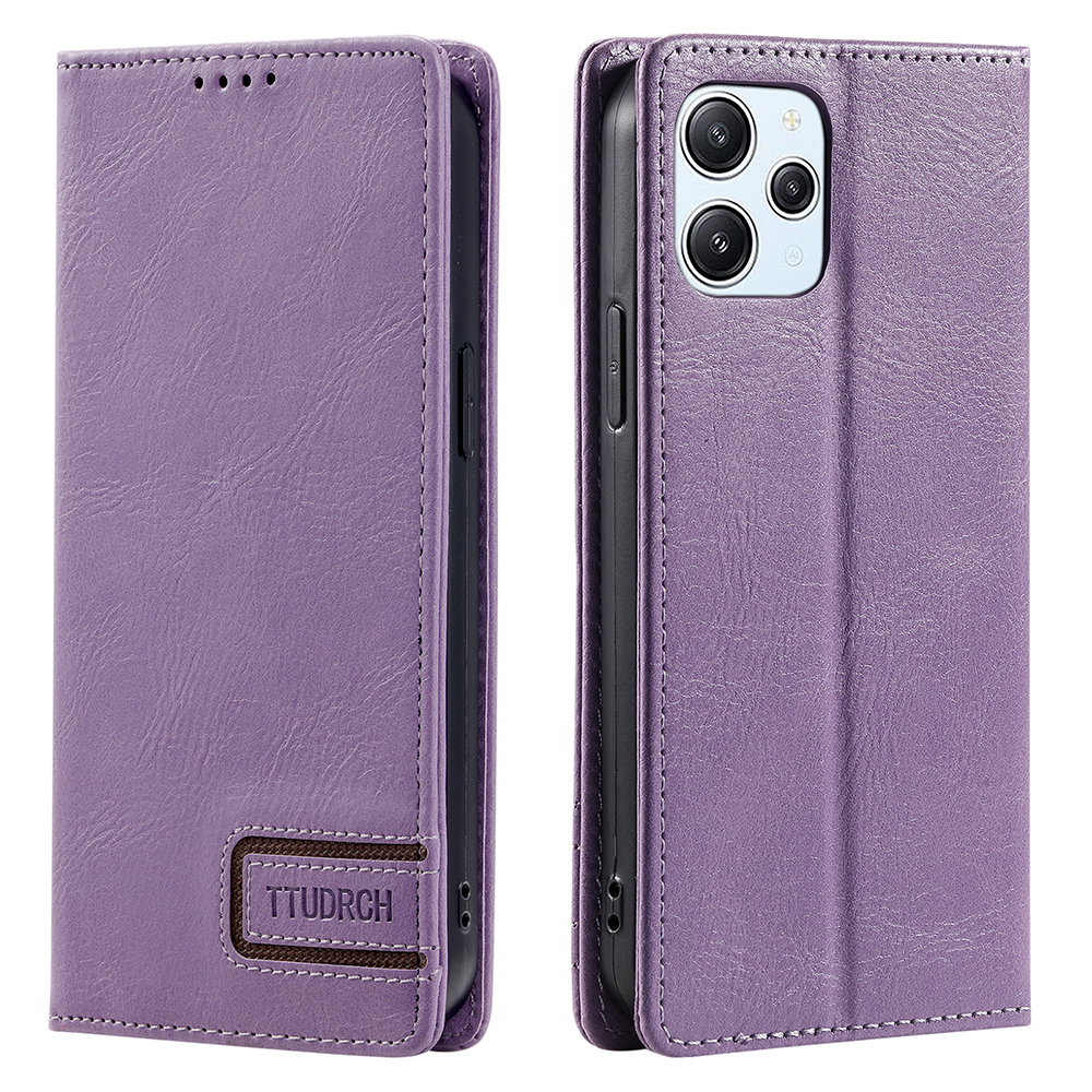 

Ttudrch Style 007 RFID -blockierungshülle Für Xiaomi Redmi 12 4G Stand Phone Hülle Brieftasche Lederabdeckung - Lila, Xiaomi Redmi 12 4G