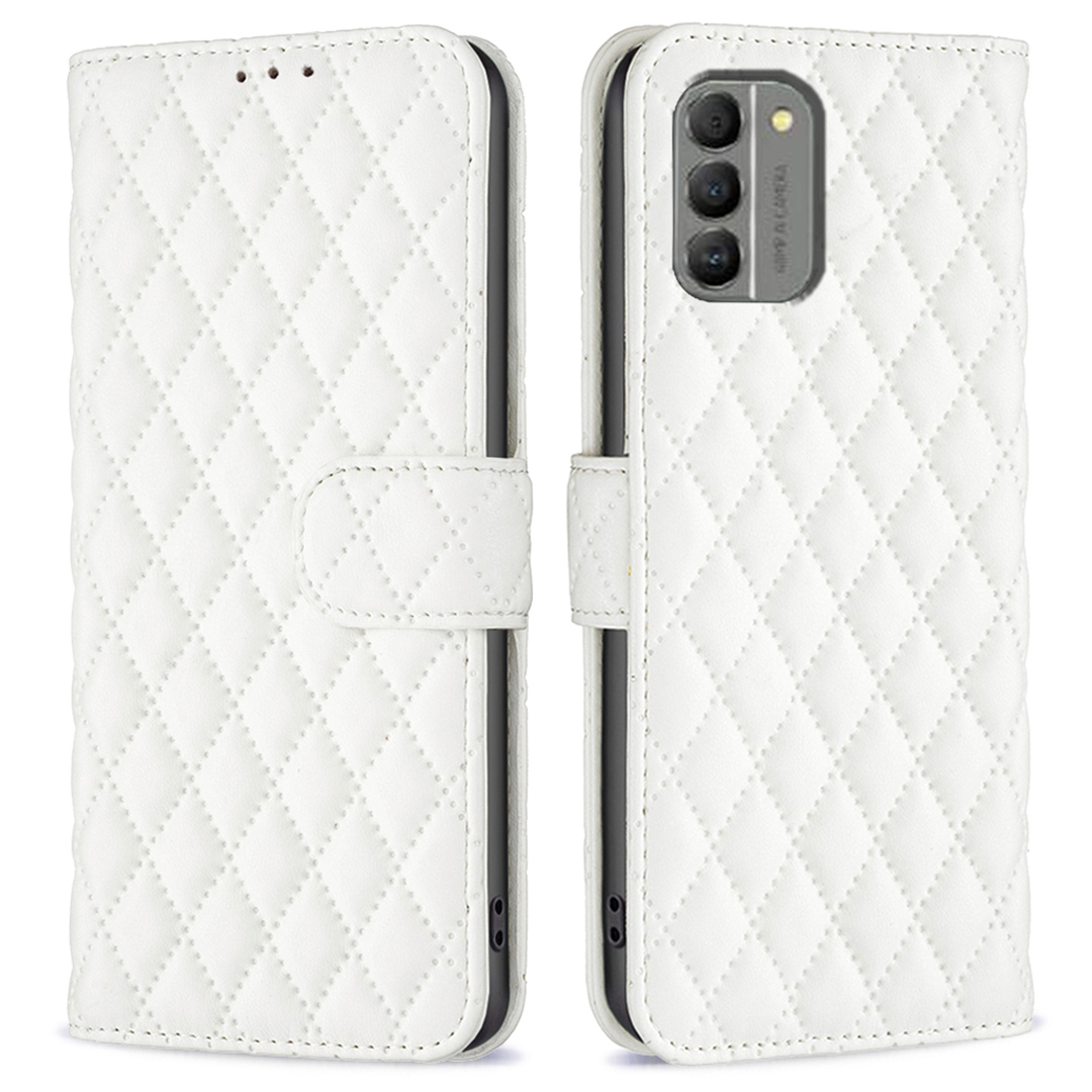 

Binfen Color BF Style-14 Für Nokia G310 Brieftaschenabdeckung Shell Geprägtes Stand PU Leder Telefon Hülle - Weiss, Nokia G310