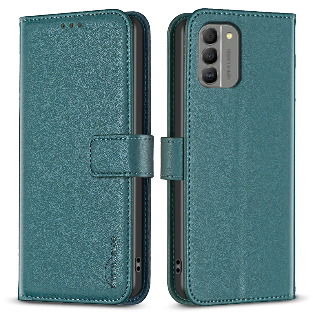 

Binfen Farbe BF17 Für Nokia G310 Fall-proof Wallet Stand Handy Cover TPU+PU Leder Telefonhülle - Grün, Nokia G310