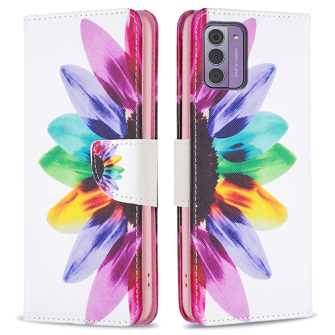 

Für Nokia G42 Standabdeckung PU Leder Muster Druckbrieftasche Schutzflip -telefon Hülle - Sonnenblume, Nokia G42