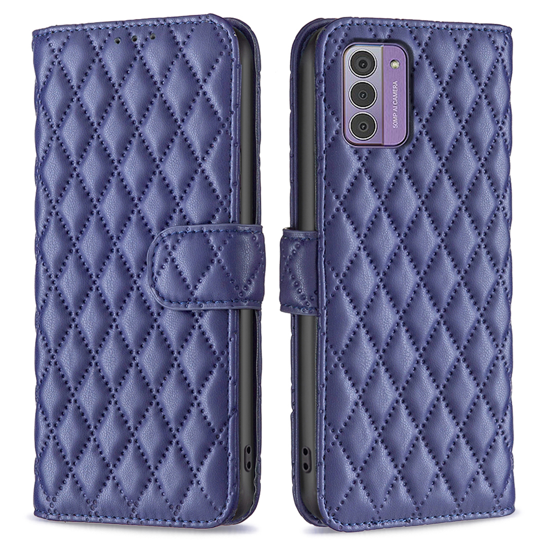 

Binfen Color BF Style-14 Für Nokia G42 Eingeprägter Brieftaschenabdeckung Shell Ständer PU Leder Handy Hülle - Blau, Nokia G42