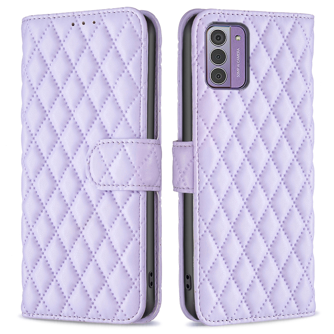 

Binfen Color BF Style-14 Für Nokia G42 Eingeprägter Brieftaschenabdeckung Shell Ständer PU Leder Handy Hülle - Lila, Nokia G42