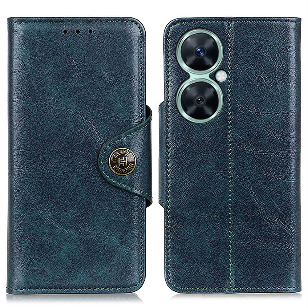 

Khazhen Für Huawei Nova 11i / Genießen Sie 60 Pro / Maimang 20 PU Leather Hülle Telefon Brieftaschenabdeckung - Blau, Huawei Nova 11i