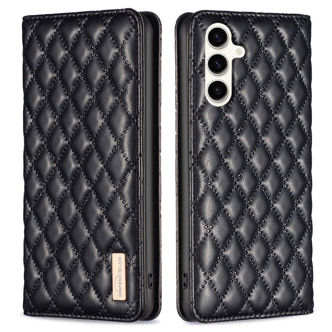 

Binfen Color BF Style-16 Für Samsung Galaxy S23 FE PU Leder Flip Ständer Kartentialhalter Telefonabdeckung - Schwarz, Galaxy S23 FE