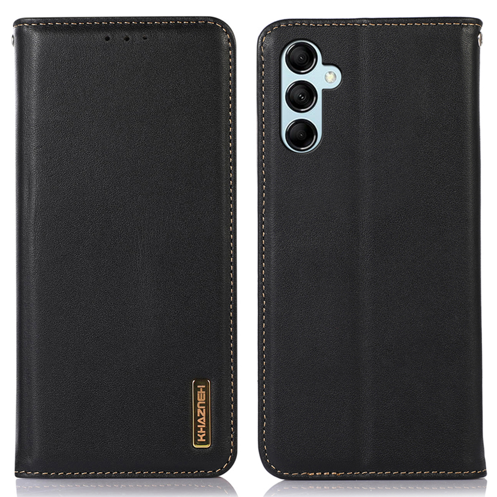 

Khazneh Für Samsung Galaxy S23 fe Wallet Phone Hülle RFID Blockieren Echter Kuhleder -shell -telefonständer Cover - Schwarz, Galaxy S23 FE