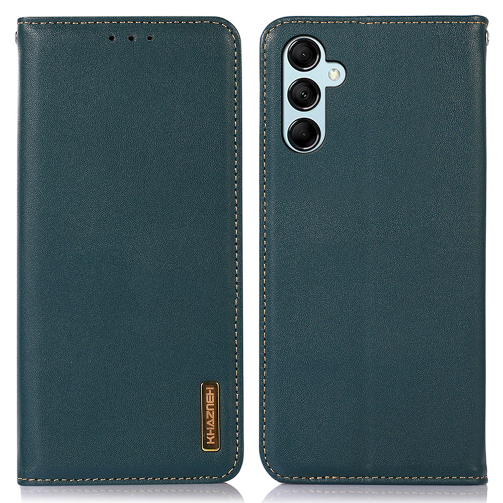 

Khazneh Für Samsung Galaxy S23 fe Wallet Phone Hülle RFID Blockieren Echter Kuhleder -shell -telefonständer Cover - Grün, Galaxy S23 FE