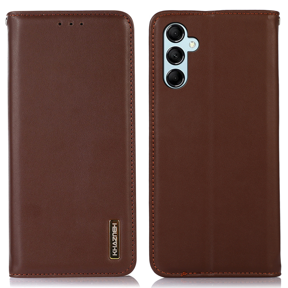 

Khazneh Für Samsung Galaxy S23 fe Wallet Phone Hülle RFID Blockieren Echter Kuhleder -shell -telefonständer Cover - Braun, Galaxy S23 FE