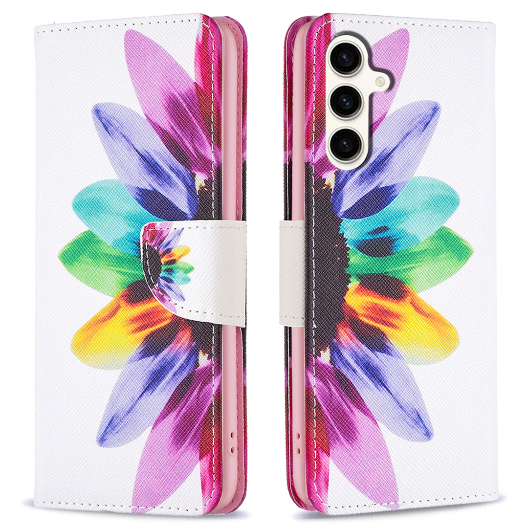 

Für Samsung Galaxy S23 fe Phone Hülle PU -leder -muster -druckbrieftasche Feature -deckung - Sonnenblume, Galaxy S23 FE