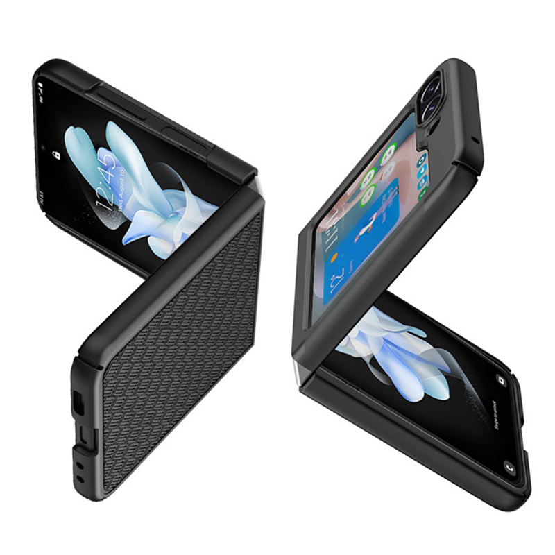 

BulkSourcing Muster Textur Telefonfall Für Samsung Galaxy Z Flip5 5G Anti-Drop Hartpc + Soft Tpu-telefonabdeckung Mit Rückclip, Galaxy Z Flip5 5G
