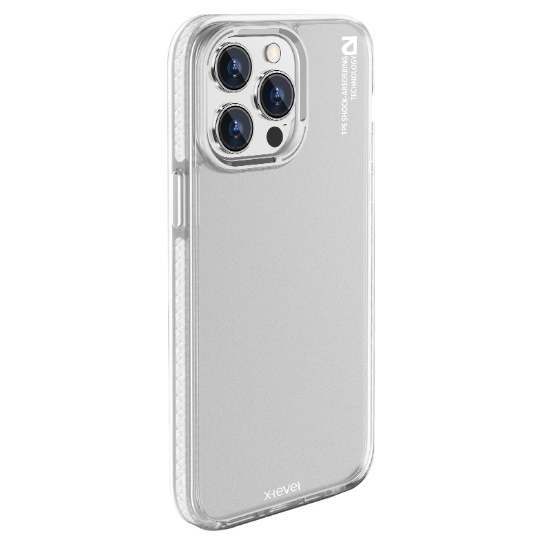 

X-level Mattes Series Phone Hülle Für Iphone 14 Pro Hard PC Anti-fingerabdrücke Abdeckung Mit Metalllinsenrahmen - Transparent, iPhone 14 Pro