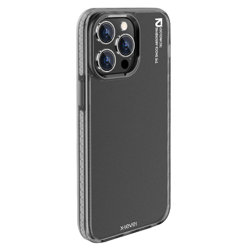 

X-level Mattes Series Phone Hülle Für Iphone 14 Pro Hard PC Anti-fingerabdrücke Abdeckung Mit Metalllinsenrahmen - Schwarz, iPhone 14 Pro
