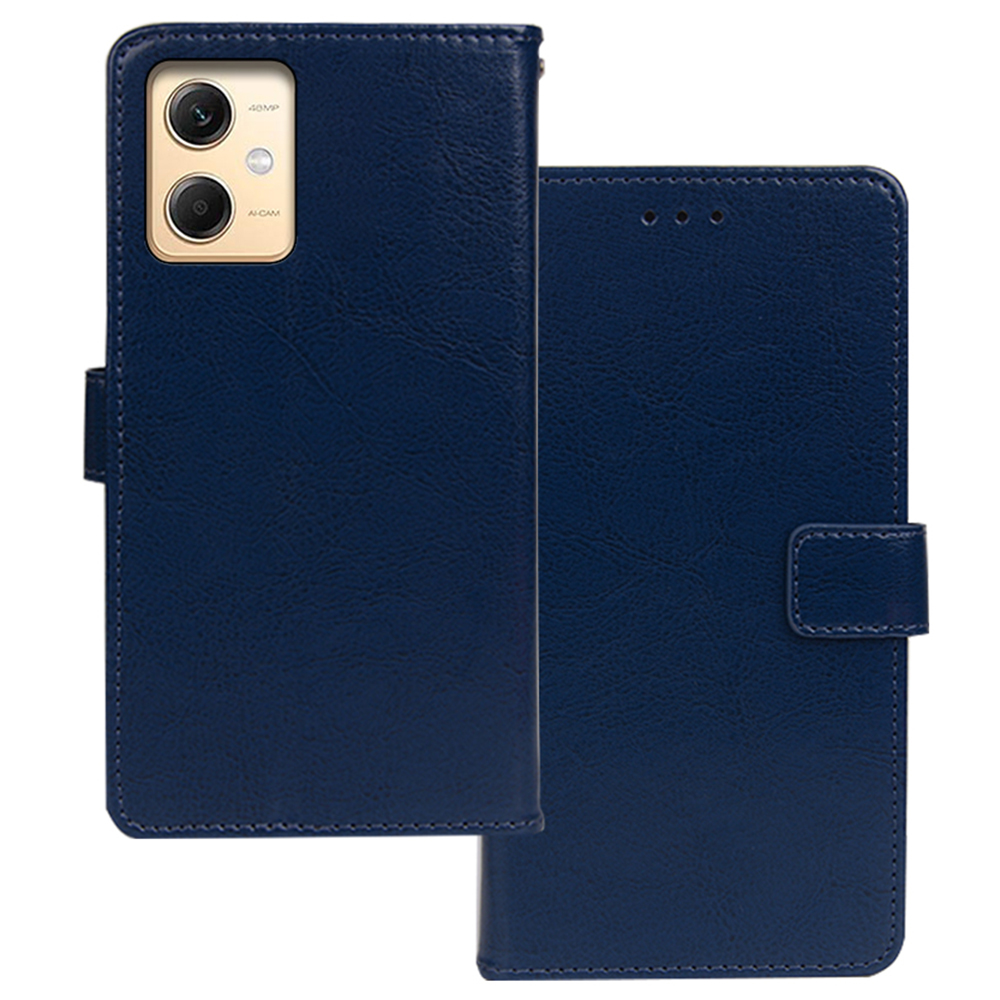 

IDEWEI Für Xiaomi Redmi Note 12r Pro 5g Wallet Telefon Hülle Crazy Horse Textur Lederständer Cover - Blau, Xiaomi Redmi Note 12R Pro 5G