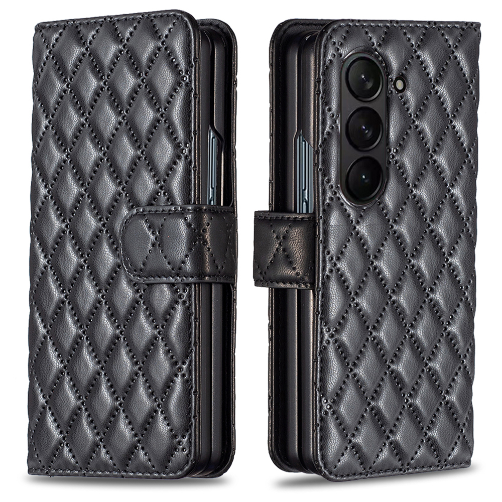 

Binfen Color Leder Hülle Für Samsung Galaxy Z Fold5 5G Gedruckter Telefonabdeckung Mit Stand Wallet - Schwarz, Galaxy Z Fold5 5G