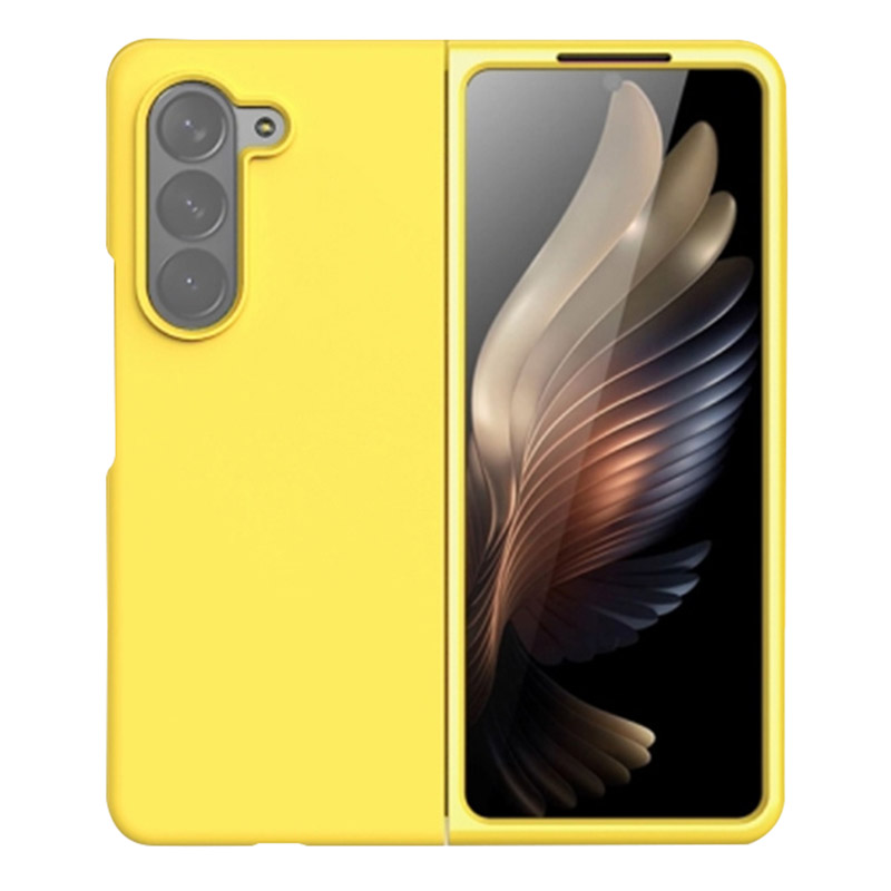 

Für Samsung Galaxy Z Fold5 5G Flüssiges Silikon-anti-drogen-telefonfall Ultra Slim Shockfort Cover - Gelb, Galaxy Z Fold5 5G