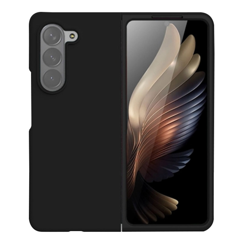 

Für Samsung Galaxy Z Fold5 5G Flüssiges Silikon-anti-drogen-telefonfall Ultra Slim Shockfort Cover - Schwarz, Galaxy Z Fold5 5G