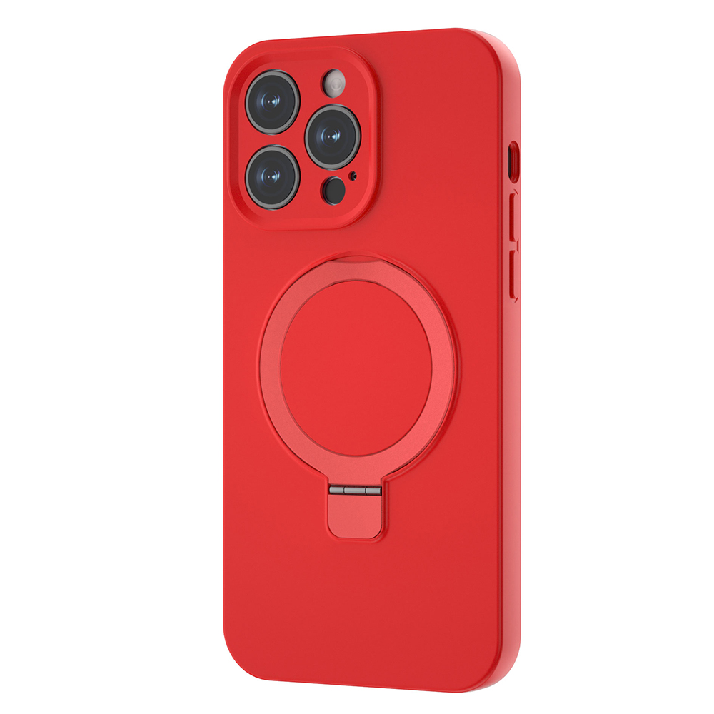 

Magnethülle Für Iphone 13 Pro, Weiche Flüssig -silikon -kickständer -telefonabdeckung - Rot, iPhone 13 Pro