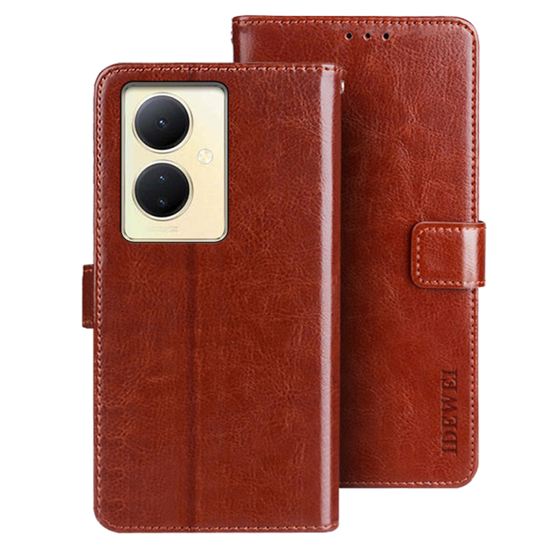 

Idewei Für Vivo V29 Lite 5g Bylod Baloet Lederhülle Verrückte Pferde Textur Ständer Anti-fingerabdruck-telefon-shellabdeckung - Braun, vivo V29 Lite 5G