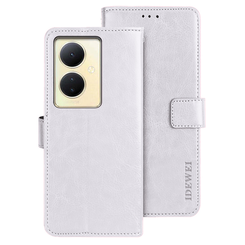 

Idewei Für Vivo V29 Lite 5g Bylod Baloet Lederhülle Verrückte Pferde Textur Ständer Anti-fingerabdruck-telefon-shellabdeckung - Weiss, vivo V29 Lite 5G