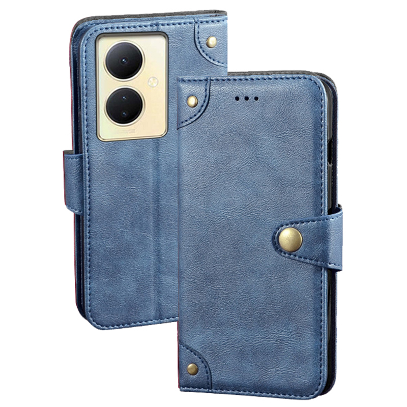 

Idewei Für Vivo V29 Lite 5g Strukturierte Telefonschalenständer Brieftasche PU Leder Telefonabdeckung Anti-kratzer-hülle - Blau, vivo V29 Lite 5G