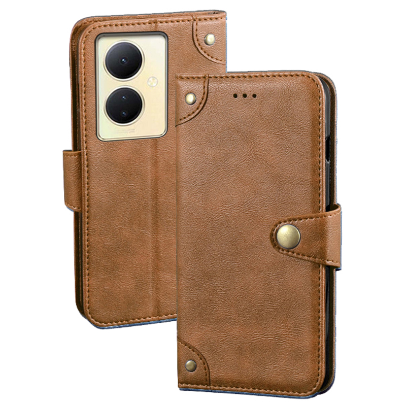 

Idewei Für Vivo V29 Lite 5g Strukturierte Telefonschalenständer Brieftasche PU Leder Telefonabdeckung Anti-kratzer-hülle - Braun, vivo V29 Lite 5G