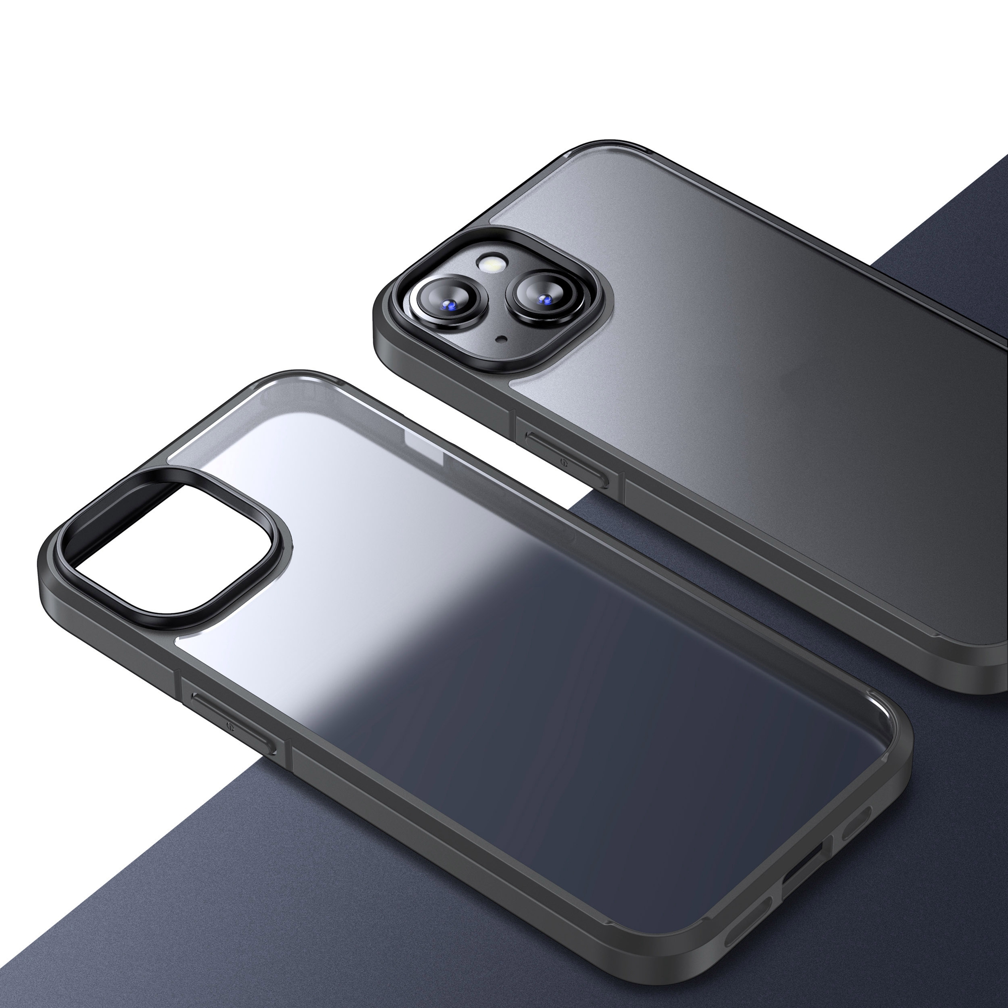 

Für Iphone 15 Matte Series PC+TPU Phone Hülle Drop-proof-mobiltelefon-rückschutzabdeckung - Grau, iPhone 15