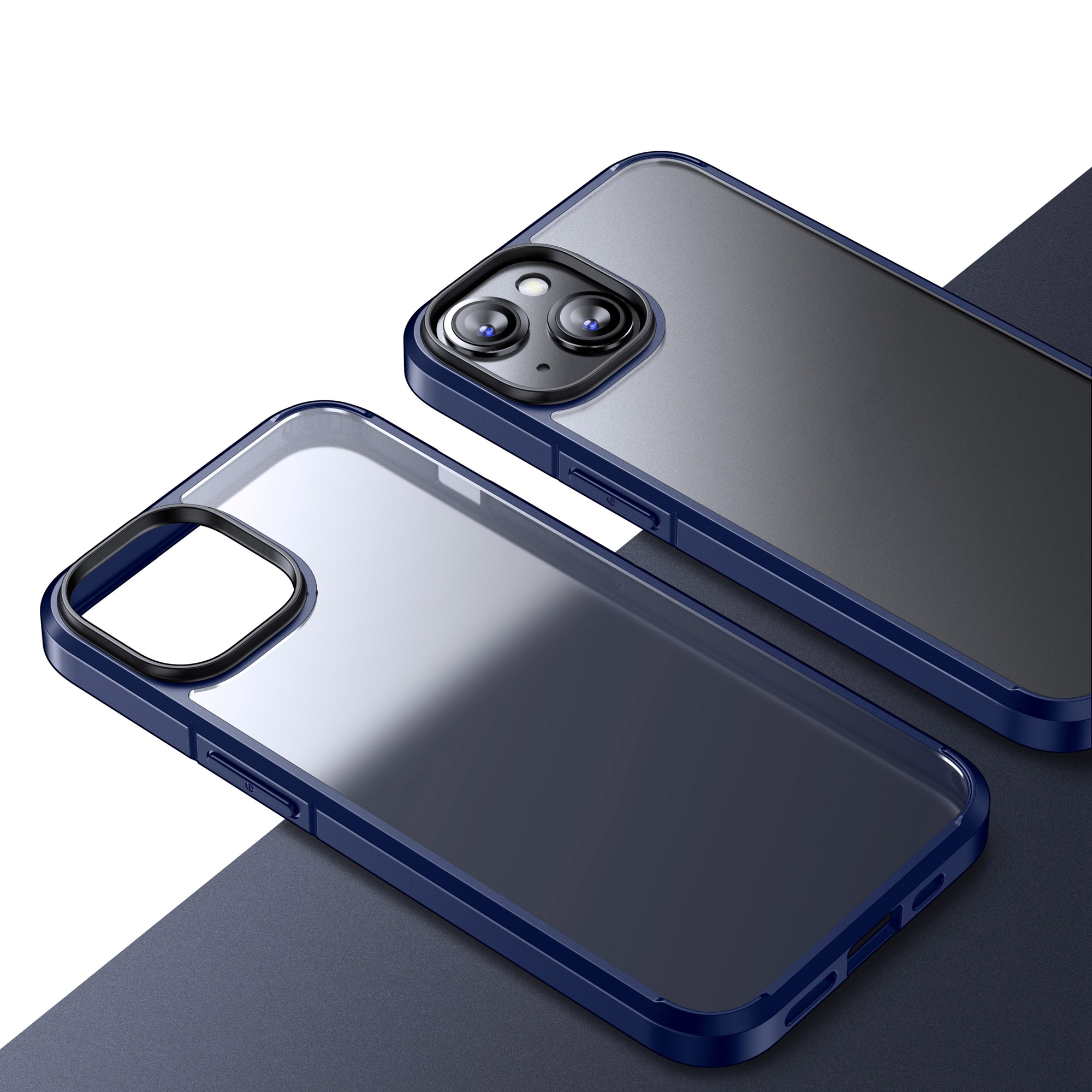 

Für Iphone 15 Matte Series PC+TPU Phone Hülle Drop-proof-mobiltelefon-rückschutzabdeckung - Blau, iPhone 15