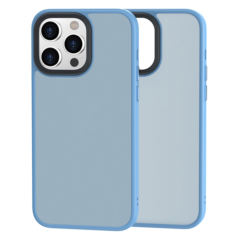 

Für Das Iphone 15 Pro Matte Phone Hülle Schockdichte PC+TPU Skin Touch Cover - Blau, iPhone 15 Pro