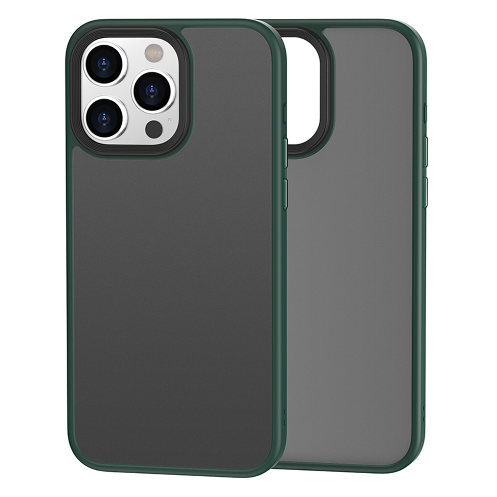 

Für Das Iphone 15 Pro Matte Phone Hülle Schockdichte PC+TPU Skin Touch Cover - Grün, iPhone 15 Pro