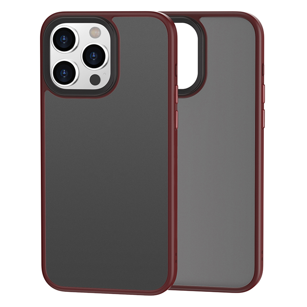 

Für Iphone 15 Pro Max Hybrid PC+TPU Phone Hülle Matte Finish Skin Touch Rückenabdeckung - Rot, iPhone 15 Pro Max