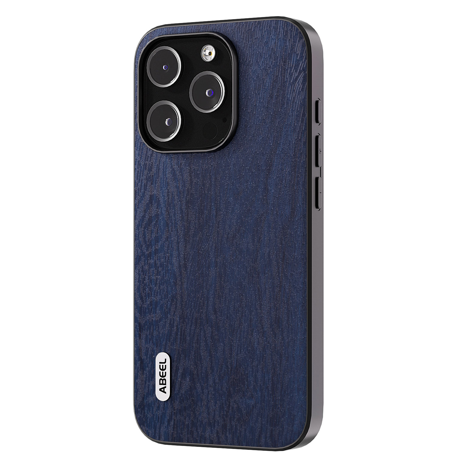 

Abeel Leder Beschichtete Pc+tpu-telefonhülle Für Iphone 15 Pro Max, Holztextur Schockabsorbing Cover - Blau, iPhone 15 Pro Max