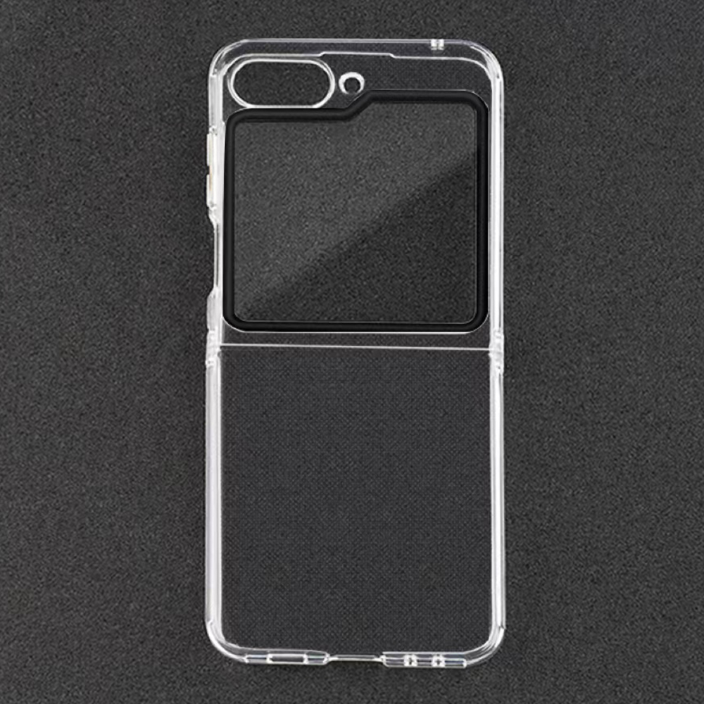 

Transparentes Gehäuse Für Samsung Galaxy Z Flip5 5g, Scharnier -scharnier -tpu -telefonabdeckung Mit Temperiertem Glaslinsenfilm, Galaxy Z Flip5 5G