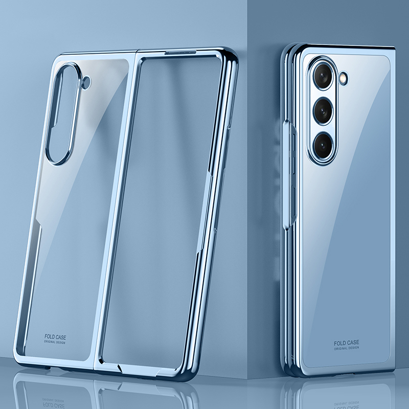 

Für Samsung Galaxy Z Fold5 5G Electroplating Phone Case Anti-Drop Ultra Clear Hard Pc-telefonabdeckung - Blau, Galaxy Z Fold5 5G